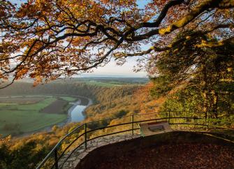 An autumnal view of the Wye Valley