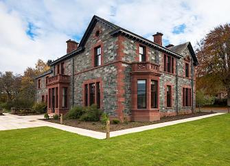 A large Victorian stone-built holiday home in Perthshire with a spacious terraces and lawns.