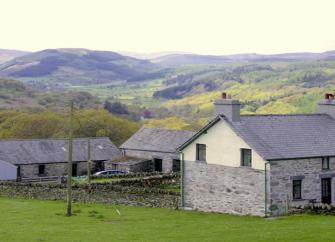 Farm buildings and barn conversions in Snowdonia.