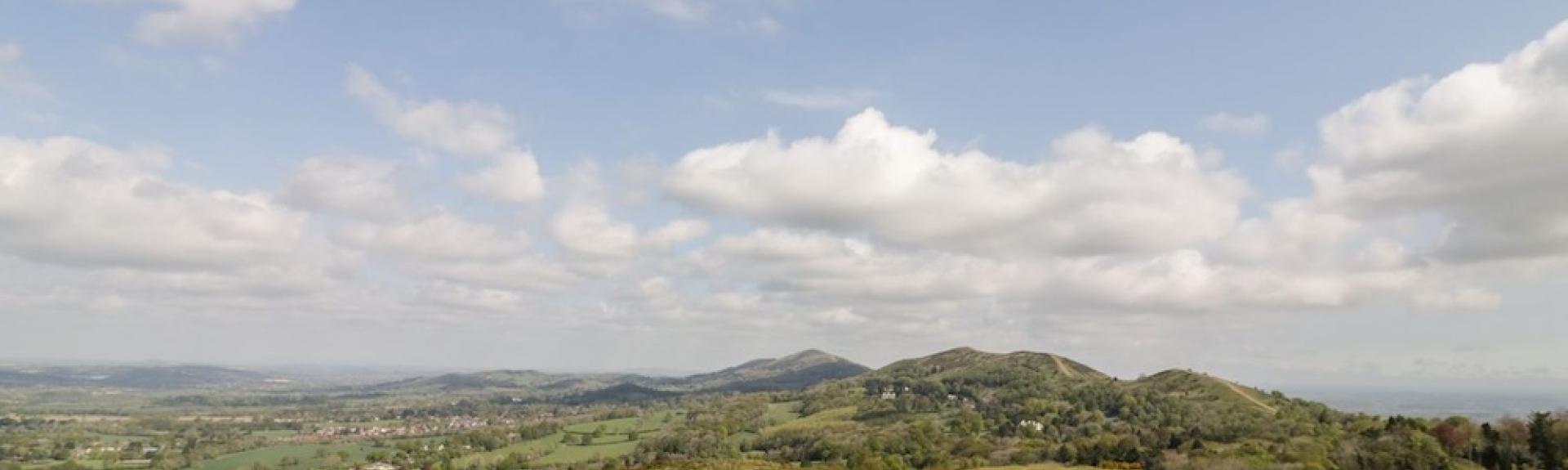 A View Across the Tops of The Malvern Hills. 