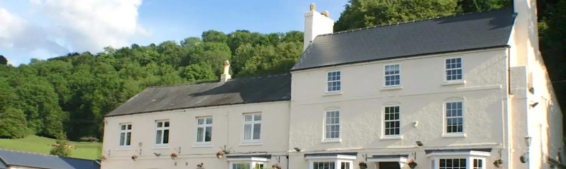 Exterior of River Wye Lodge, a Large Riverside Holiday Cottage in Herefordshire